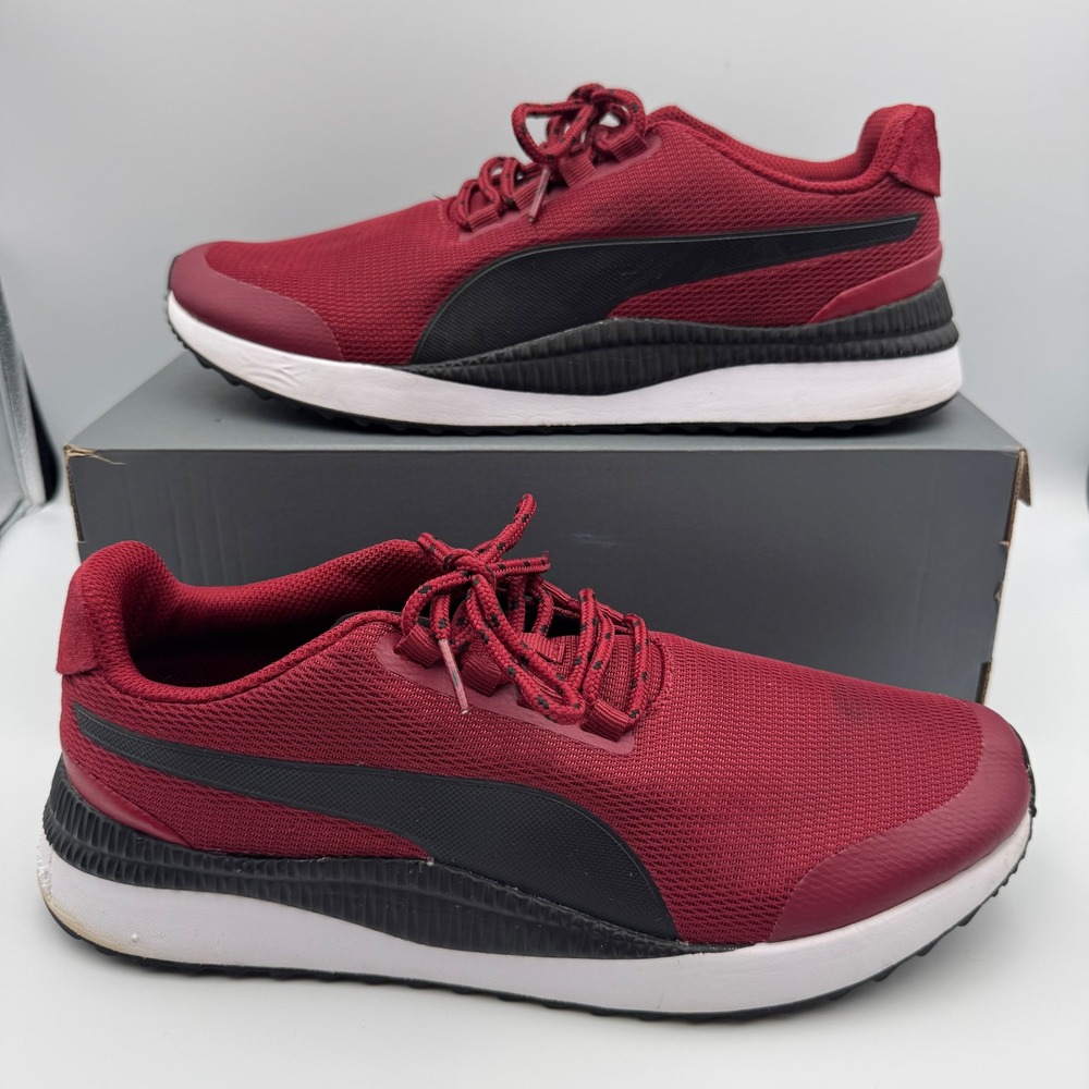 Puma Pacer Future Maroon Red Black Low Top Running Shoes 368073-14 Mens Size 9.5